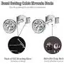 Sterling Silver Stud Earrings for Women Men Girls- 3 Pairs of Tiny Round Cubic Zirconia Earrings CZ Small Cartilage Tragus Earrings(2mm/3mm/4mm) Sterling Silver Stud Earrings for Women Men Girls- 3 Pairs of Tiny Round Cubic Zirconia Earrings CZ Small Cartilage Tragus Earrings(2mm/3mm/4mm)