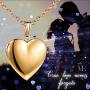 MicLee Heart Shape Photo Locket Pendant Necklace Stainless Steel Chain 19.7 Inch for Women