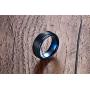 Mens Tungsten Carbide The Legend of Zelda Triforce Ring Matte Finished,Black Blue
