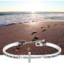 WSNANG Footprints Necklace Footprints in The Sand Cross Pendant Necklace Religious Jewelry Christian Gift