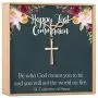 First Communion Gift Necklace: 1st Communion, Girl First Holy Communion, Infinity Cross (rose-gold-plated-brass, NA) First Communion Gift Necklace: 1st Communion, Girl First Holy Communion, Infinity Cross (rose-gold-plated-brass, NA)