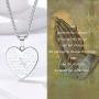 PROSTEEL Lords Prayer Heart Necklace, Stainless Steel Praying Hands Pendant & Chain, Mens Womens Necklace, 22inch-24inch, Come Gift Box