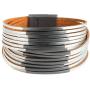 HZMAN Genuine Leather Wrap Bracelets Bohemian Multilayer Magnetic Stacking Bracelets Handmade Wristband Gorgeous Wrap Bracelet for Women Teens Sister Gifts