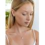 Mariell Ultra Dainty 10.5mm Cubic Zirconia Round Halo Necklace and Stud Earrings Set Plated in 14K Gold