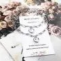 Myrnaist Mother Daughter Bracelets Set for 2 Silver Heart Charm Bracelet Jewelry for Mom Women Girls Mothers Day Birthday Gifts Myrnaist Mother Daughter Bracelets Set for 2 Silver Heart Charm Bracelet Jewelry for Mom Women Girls Mothers Day Birthday Gifts
