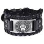 Viking Bracelet Wolf Paw - Nordic Bracelet with Fenrir Amulet - Celtic Pagan Jewelry of Talisman (Wolf Paw Silver)