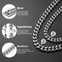 WESTMIAJW Mens Miami Cuban Link Chain Necklace Jewelry,Stainless Steel/Black/Gold,12/14mm Width,45/50/55/60/65/70/75cm WESTMIAJW Mens Miami Cuban Link Chain Necklace Jewelry,Stainless Steel/Black/Gold,12/14mm Width,45/50/55/60/65/70/75cm