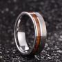 King Will Nature Tungsten Carbide Wedding Band 7mm Silver/Black Tungsten Ring with Wood Inlay Comfort Fit