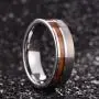 King Will Nature Tungsten Carbide Wedding Band 7mm Silver/Black Tungsten Ring with Wood Inlay Comfort Fit King Will Nature Tungsten Carbide Wedding Band 7mm Silver/Black Tungsten Ring with Wood Inlay Comfort Fit
