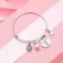 TzrNhm Blossom Best Cat Mom Ever Bangle Bracelet for Cat Lover,Mom,Sister,Friends Cat Keychain