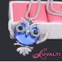 Blue Owl Pendant Necklace - Perfect Jewelry Gift