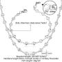 U7 Heart Charm Bracelet Stainless Steel Dainty Link Chain Dainty Jewelry Custom Initials Charm/Love Heart Bracelet for Women Girls,Length Adjustable 7-10 Inch