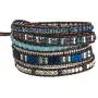 IUNIQUEEN Boho 5 Wraps Handmade Beaded Statement Stainless Steel Box Chain Bracelet Jewelry Collection for Men and Women (Trendy)