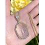 Iced Guanyin Tathagata Buddha White Jade Pendant Necklace 20'' Rope Chain Genuine Certified Grade A Jadeite Jade Hand Crafted, Jade Necklace, 14k Gold Filled Laughing Jade Buddha Necklace, Jade Medallion, Fast Prime Shipping