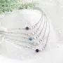 sedmart Moon Phase Turquoise Jewelry Necklace for Women Girls,Natural Stone Opal Silver Necklace Valentines Day Jewelry Gifts for Women,Mothers Day Birthday Gifts