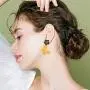DAMLENG Unique Chic Handmade Bohemian Yellow Matte Flower Butterfly Dangle Drop Stud Earrings for Women Girls Statement Jewelry Gifts DAMLENG Unique Chic Handmade Bohemian Yellow Matte Flower Butterfly Dangle Drop Stud Earrings for Women Girls Statement Jewelry Gifts