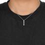 Moonstone Necklace I Am Enough Necklace 925 Sterling Silver Vertical Bar Necklace Inspirational Jewelry Gifts for Women Men