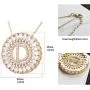 Name Alphabet Initial Letter Pendants Necklace Cubic Zirconia chokers chain Personalized Colar Jewelry for lady Women