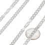 Mens 5.1mm .925 Sterling Silver Diamond-Cut Flat Cuban Link Curb Chain Necklace