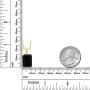 Gem Stone King 18K Yellow Gold Plated Silver Black Onyx and Diamond Womena Jewelry Pendant Necklace, 14X10MM Emerald Cut, 5.02 Cttw with 18 Inch Chain