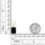 Gem Stone King 18K Yellow Gold Plated Silver Black Onyx and Diamond Womena Jewelry Pendant Necklace, 14X10MM Emerald Cut, 5.02 Cttw with 18 Inch Chain
