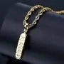 TOPGRILLZ 14K Gold and Silver Plated Xanax Pill Bar Pendant Necklace for Men with 24” Stainless Steel Rope Chain TOPGRILLZ 14K Gold and Silver Plated Xanax Pill Bar Pendant Necklace for Men with 24” Stainless Steel Rope Chain