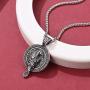 FaithHeart Norse Viking Raven Necklace for Men Women Vintage Celtic Crow Raven Jewelry- Can Engrave