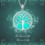 APOTIE 925 Silver Celtic Knot Tree of Life Jewelry Pendant Necklace Drop Hook Earrings Mother Day Jewelry for Mom Women Girls