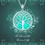 APOTIE 925 Silver Celtic Knot Tree of Life Jewelry Pendant Necklace Drop Hook Earrings Mother Day Jewelry for Mom Women Girls