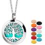 Essential Oil Necklace Diffuser Necklace Stainless Steel Not Fade Gift Set for Women and Girls