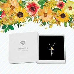 PRAYMOS 925 Sterling Silver Sideways Cross Necklace for Women Synthetic Opal Dainty Necklace 18in Silver Chain and 2in Adjustable Extender