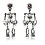 Halloween Skeleton Earrings for Women Girls Moving Horror Skull Drop Dangle Earrings Statement Rhinestone Long Earrings Gothic Jewelry Cosplay Costume Party Gifts Halloween Skeleton Earrings for Women Girls Moving Horror Skull Drop Dangle Earrings Statement Rhinestone Long Earrings Gothic Jewelry Cosplay Costume Party Gifts