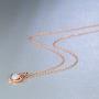 VOLUKA Gift for Women White Opal Heart Pendant Necklace Jewelry for Her
