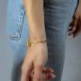 East Hill 12k Gold Plated 4mm Figaro Chain Bracelet for Women