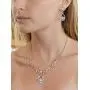 Mariell 14K Rose Gold Vintage Crystal Necklace and Earrings Jewelry Set for Prom, Bridal and Bridesmaids