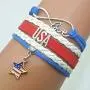 HCChanshi USA Star Bracelet Jewelry US Star Bracelet Jewelry USA American Flag Bracelet USA Gifts for Women, Girls, Men, Boys, American Flag Gifts, USA Flag Gifts