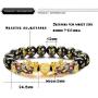 Thunaraz Feng Shui Black Obsidian Wealth Bracelet Necklace Set for Mens Women Pi Xiu Black Obsidian Amulet Bead Bracelet Good Lucky Wealthy Jewelry