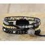 Starto Natural Stone Bracelet Jasper 3 Row Beads Wrap Wrist Statement Boho Bracelet For Women