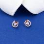 FAADBUK Lucky Horseshoe Rose Gold Earrings Horseshoe Stud Earrings Good Luck Charm Earrings Jewelry For Horses Lover Cowgirl