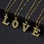 kelistom Initial Necklace for Women Men Teen Girls Boys, 18K Gold Plated Twisted Link Chain Gothic 26 Letters Pendant Necklace with Extension