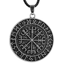 1PCS Norse Vikings Amulet Pendant Necklace Norse Vegvisir RUNE Necklace Pendant Necklace Original Jewelry