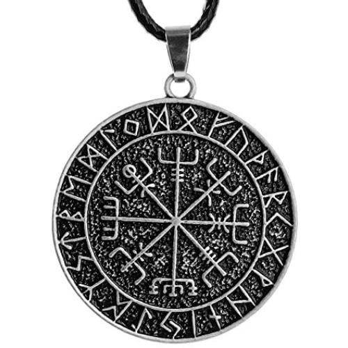 1PCS Norse Vikings Amulet Pendant Necklace Norse Vegvisir RUNE Necklace Pendant Necklace Original Jewelry
