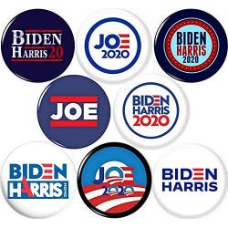 Joe Biden Kamala Harris 2020 8 New 1 Inch (25mm) Set of 8 Pinback Buttons Badges Pins