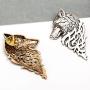 Vintage Personalized Wolf Head Brooch Fashion Unisex Animal Suit Collar Pin Buckle Broche Wolfhead Brooches Pins