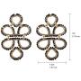 Nicole Miller New York Goldtone Teardrop Boho Tribal Black Beaded Fashionable Dangle Earrings
