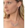 Mariell Rose Gold Multi-Shaped Cubic Zirconia Necklace & Earring Wedding Jewelry Set for Women and Brides