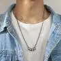MPRAINBOW Men Women Custom Personalized Stainless Steel/Black Rope Chain ID Pendant Necklace with 2-6 Names Letters Engraved Small Custom Beads Necklace - Family Friends Name Customized Made Jewelry