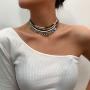 Denifery Rainbow Choker Necklace Rainbow Seed Bead Necklace Cute Necklace Beaded Necklace Beach Necklace for Women for Teen Girls (Style 3)