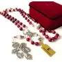 elegantmedical Handmade Red Tiger Eye Beads Sterling Silver 10mm Real Pearl Rosary Cross Necklace Catholic Gift elegantmedical Handmade Red Tiger Eye Beads Sterling Silver 10mm Real Pearl Rosary Cross Necklace Catholic Gift