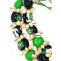 Hawaiian Leis Kukui Nut Beads Necklaces with Cowrie Shell for Men and Women 28'' Adjustable Assorted Color Lei